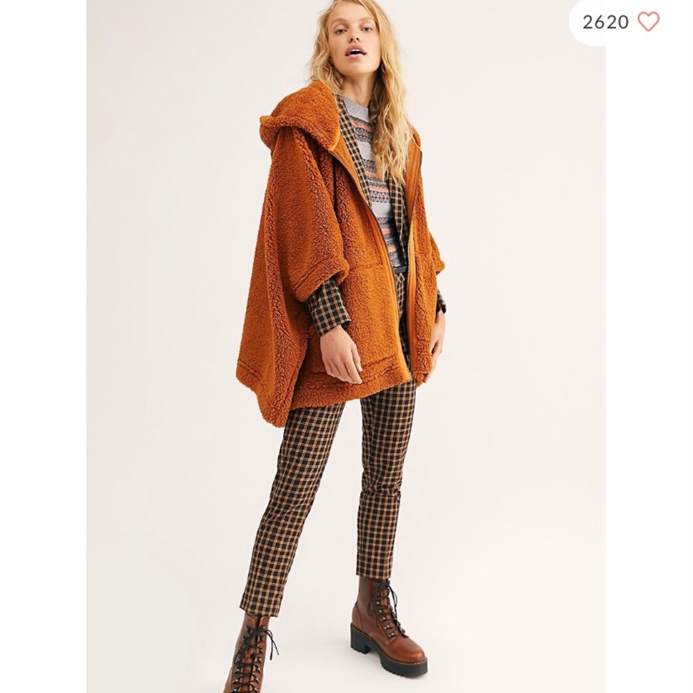 Free People Stay In Fleece Poncho, XS